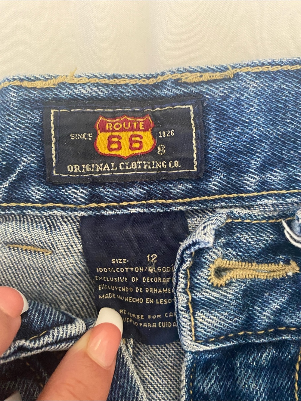 Route 66 Women's Blue Relaxed Carpenter Jeans with Utility Pocket Patch - Picture 3 of 3
